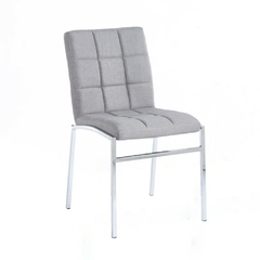 Silla Marlon Lino Gris base Cromada