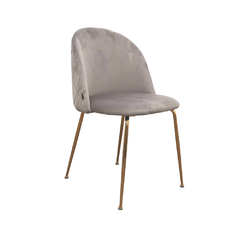 Silla Thea Pana Gris Claro base Dorada