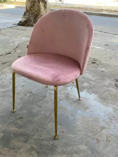 Silla Thea Pana Rosa base Dorada