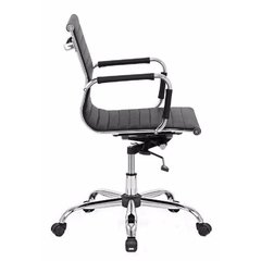 Sillon Aluminium Eames Negro Respaldo Bajo