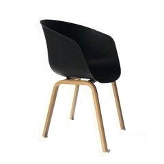 Sillon Hay Negro base Acero 
