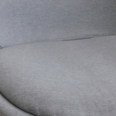 Silla Tulip Tapizada en tela Lino Gris