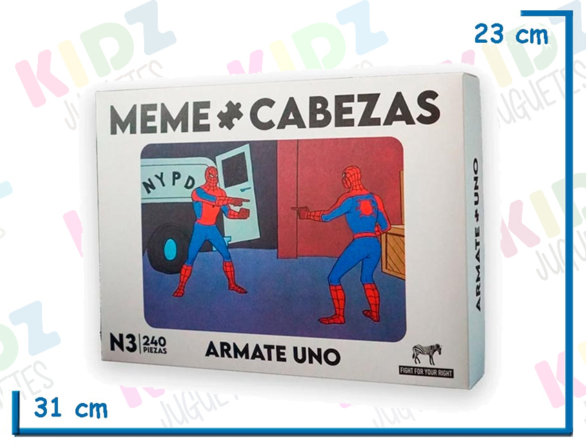 MEME CABEZAS N3 SPIDERMAN SEÑALANDO - KIDZ juguetes