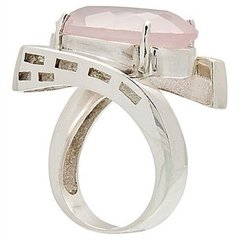 Anel de prata com quartzo rosa na internet