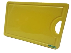 Tábua Placa - Polietileno PEAD c/ Canal - 28x18cm-10mm - Amarela