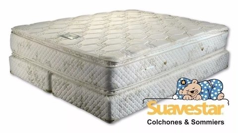 Colchón y Sommier Boreal Bamboo Pillow Top - Resortes Continuos