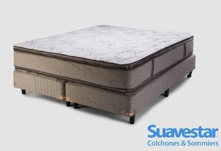 Colchón y Sommier Boreal Bamboo Pillow top - Resortes Continuos - comprar online