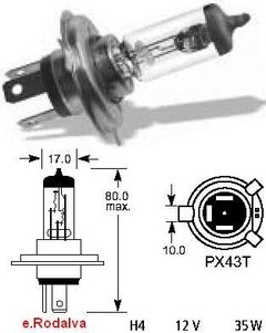Osram Pt43 Moto 35/35w. 64185 Hs1