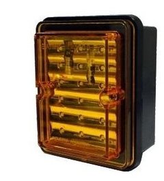 Faro Trasero Electronico Unipolar,bivoltaje 12/24v, Ambar