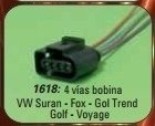 Ficha 4 Vias Bobina Vw Suran/fox/gol Trend/golf/voyage