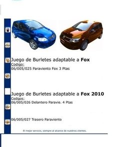 Burletes De Puertas Traseras Fox-crossfox-suran
