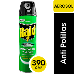 Insecticida Raid Mata Polillas y Larvas en Aerosol 390cc