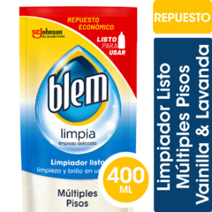 Limpiador Múltiples Pisos Blem Repuesto Económico 400ml "Vainilla Y Lavanda" o Floral