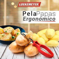 Pelapapas Mango Acrílico Ergonómico Rojo - ChangoNet