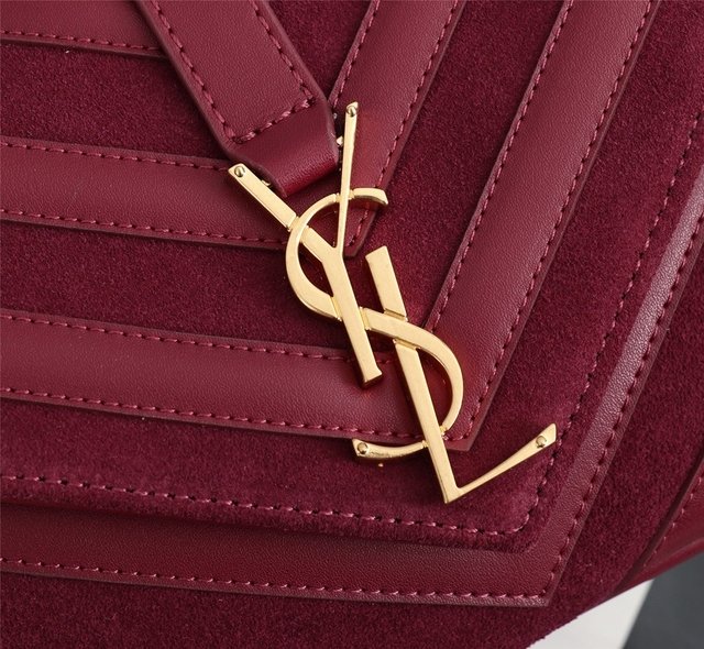 ysl bolsa burgundy