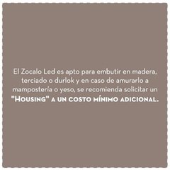 Housing 12 Cm. Apto Para Zocalo Led Iluminación Hogar - tienda online