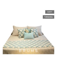 . Pie de cama + 2 fundas de almohadón Harvy . - brums
