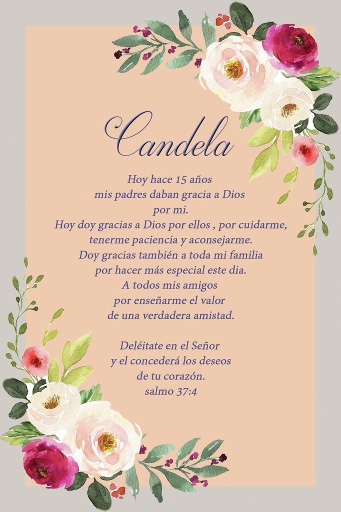 CODIGO 08 INVITACION 15 AÑOS FLORES CODIGO 08 INVITACION 15 AÑOS FLORES
