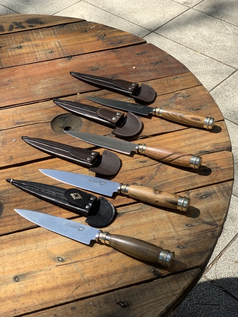 Cuchillos con mango de Madera y Alpaca