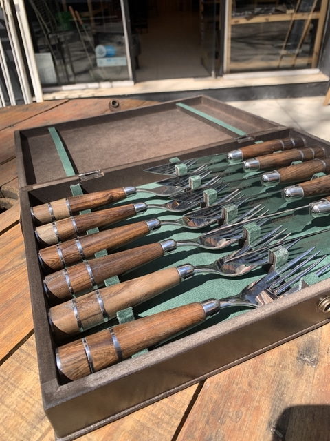 Set de 6 Cubiertos de Madera