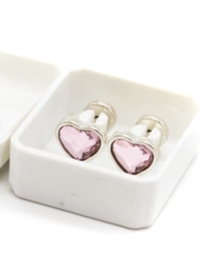 AROS ABRIDORES CORAZON ROSALINE 6mm