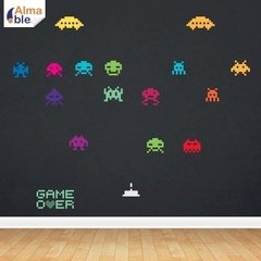 Vinilos Decorativos De Space Invaders Y Teams Pokemon.