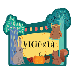 Placas Infantiles con formas. Con Nombre, Frases. Routeadas