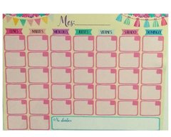Calendario Pizzarra Magnética. Para escribir y borrar. Reutilizable. Lavable. Hermosos diseños. Imantado