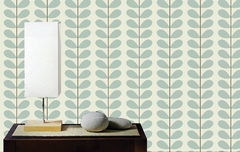 Mural Impreso. Hojitas Scandi. Desde $1320M2