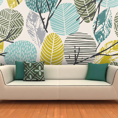 Mural decorativoVinilo Impreso Laminado Autoadhesivo. HOJAS - comprar online