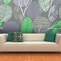 Mural decorativoVinilo Impreso Laminado Autoadhesivo. HOJAS en internet