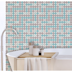 Mural decorativo. Vinilo Impreso Laminado Autoadhesivo. Lunares Discos