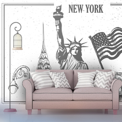Mural decorativo. Vinilo Impreso Laminado Autoadhesivo. Ciudades. Nueva York - Alma Ble