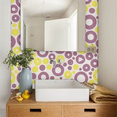 Mural decorativo. Vinilo Impreso Laminado Autoadhesivo. Lunares Anillos en internet