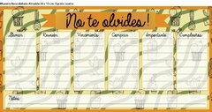 ORGANIZADOR PARA HELADERA 30 X 15 CMS PERPETUO- CUADRITOS- REGALOS PLANNERS PIZARRAS DECORATIVOS C/ DISEÑO