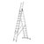 Escalera Extensible Aluminio Kushiro 3 Tramos X 12 Escalones
