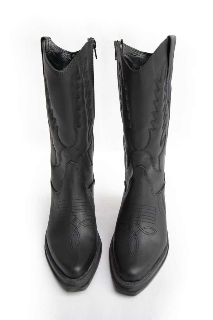 Bota texana cuero negra - Comprar en Ingrataweb