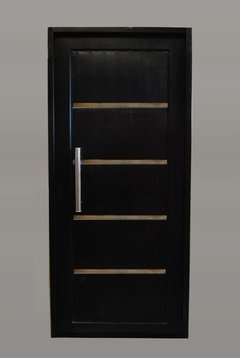 Puerta doble chapa con insertos de Acero Inoxidable