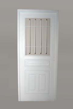 Puerta doble inyectada 1/2 reja