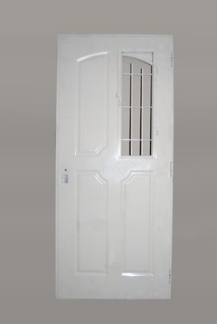 Puerta doble chapa inyectada 1/4 de reja 80 x 200 - comprar online