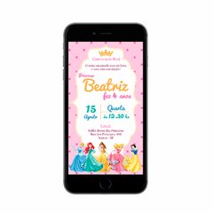 Convite Digital - Princesas - loja online