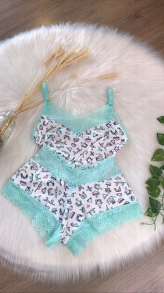 Kit Short Doll com renda acompanha fio