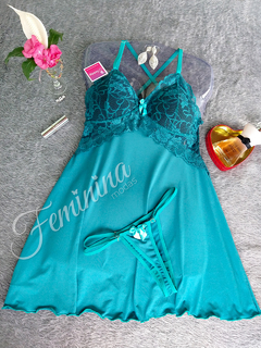 Imagem do Camisola com bojo e renda