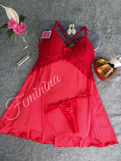 Camisola com bojo e renda - loja online