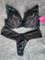 Conjunto com bojo e renda bicolor