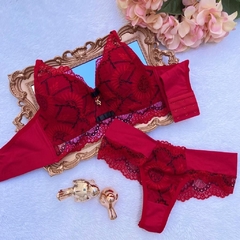 Conjunto renda bicolor