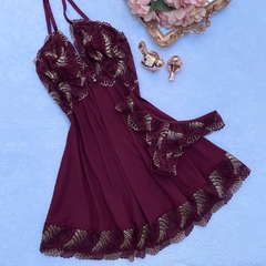 Camisola sem bojo com renda bicolor