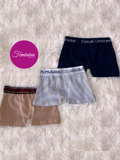 Cueca Infantil Box - kit 3 pçs