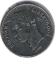 Venezuela, 2 bolívar, de 1990