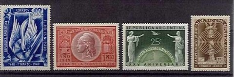 AÑO COMPLETO DE 1949 (4 SELLOS)